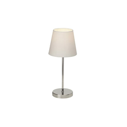 Brilliant AG 94874/05-Lampada da tavolo in metallo e plastica, 25 W, E14, colore: cromato/bianco en oferta