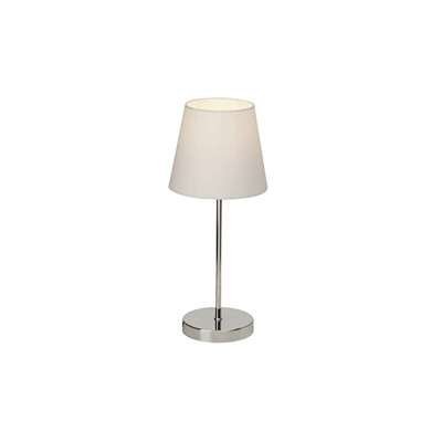 Brilliant AG 94874/05-Lampada da tavolo in metallo e plastica, 25 W, E14, colore: cromato/bianco
