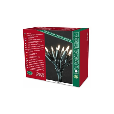 Konstsmide Next Generation - Stringa di 200 luci a LEDÂ statiche, Stile Tradizionale, Colore Bianco Caldo