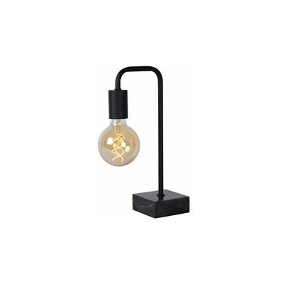 Lorin - Lampada da tavolo in acciaio, 40 W, colore: Nero - Lucide