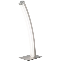 ACTION by WOFI 823001646000 A - Lampada da tavolo in metallo, 8 W, integrata, in nichel opaco, 15 x 10 x 44 cm en oferta