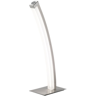 ACTION by WOFI 823001646000 A - Lampada da tavolo in metallo, 8 W, integrata, in nichel opaco, 15 x 10 x 44 cm