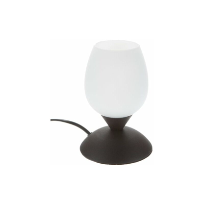 Reality R59431024 Cup Lampada Tavolo, 1xE14, 40 W, Ruggine/Bianco, 18 cm, metallo;metallo/vetro