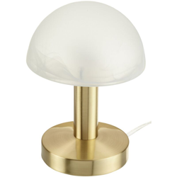 Trio 599000108 Lampada da Tavolo in Ottone Opaco e Vetro, Funzione Touch, Alabastro/Bianco 40 W, 48 x 16 x 16 cm - Trio Leuchten precio