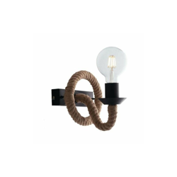 Lampada da parete Applique a corda di canapa e Metallo en oferta