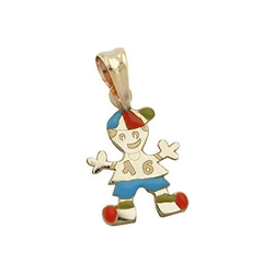 Pendente 431017 - Little Boy Multicoloured 9ct Gold en oferta