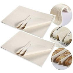 2PCS Lino in cotone pesante di alta qualità 75x45 cm realizzato in lino non trattato naturale al 100% per la fermentazione, la pasta, il panno della en oferta