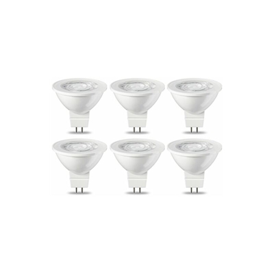 Lampadina LED GU5.3 MR16, 4.5W (equivalenti a 35W), Luce Bianca Calda- Pacco da 6 - Amazon Basics