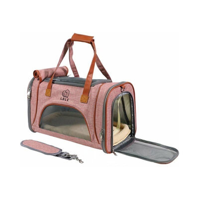 Borsa a tracolla pieghevole Pieghevole Borsa a tracolla Transport Cat Cuccioli espandibili indietro per cani Piccolo animale con filetto traspirante,