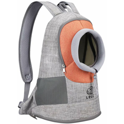Pet Bag Pet Backpack Cat Chest può essere esposto spalle spalle Pet corpo traspirante traspirante cane gatto zaino m giallo precio