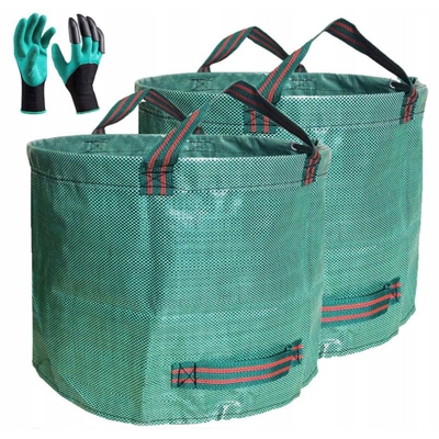 Borsa da giardino Borsa da giardino Borsa da giardino Borsa da giardino Borsa da giardino Sacchetto di rifiuti 500L * 2PCS