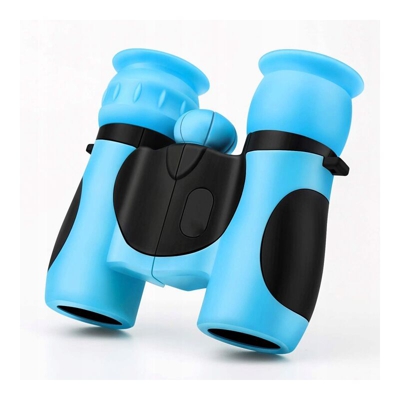 Giocattolo del binocolo per i bambini Telescopio 8 × 21 Bicchieri colorati per bambini, blu