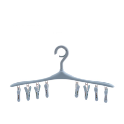 Gancio antivento multifunzione per calzino, Abbigliamento portatile a casa, 8 appendiabiti in plastica rimovibili, blu características