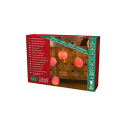 Konstsmide catena luminosa decorativa a LED, Rosa Carta lanterne, 12Â diodi a luce bianca calda, 24Â V trasformatore interno, cavo trasparente 3191Â en oferta