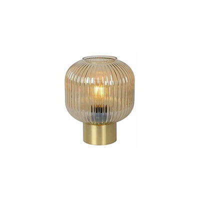 45586/20/62 Lampada da Tavolo, Vetro, 40 W, Ambra, Oro Opaco - Lucide