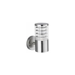 WOFI 4027.01.97.7000 - Lampada da parete per esterni, in acciaio, 13 W, E27, in acciaio INOX spazzolato, 16,5 x 11 x 23,5 cm en oferta