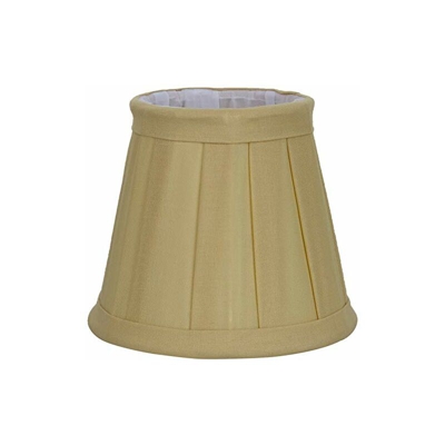 Better & Best 0200127-Schermo da lampada in cotone con clip di fissaggio per lampadine a candela, 12 cm, tagliere stretta, colore: giallo