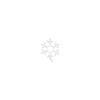 DFH - Fiocco di neve luminoso a led 33 cm colore bianco ghiaccio 8 giochi per decorazione albero Natale addobbi natalizi