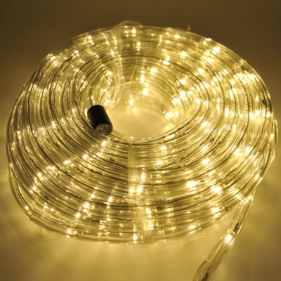 Crylight - Tubo luminoso a led di Natale bianco caldo 10 mt con 8 giochi luci per esterno e interno 3000K