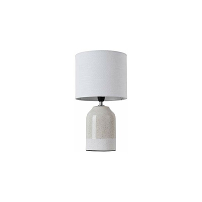 Sandy Glow 48022 Tavolo Max. 20W E14 Lampada da Comodino Beige Bianco 230V Ceramica/Tessuto Senza Lampadina - Pauleen