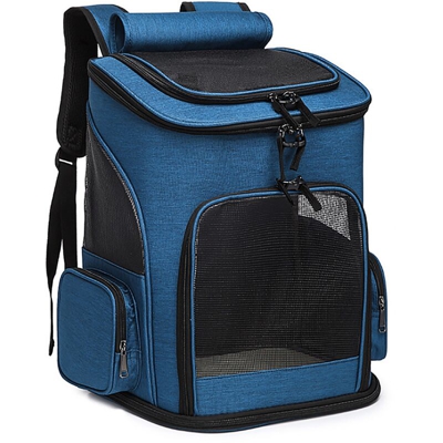 Zaino pieghevole Borsa per animali domestici per sacchetto per animali domestici per gatto e zaino blu zaino blu