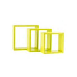 Set tre cubi cameretta da parete verde acido 35-31-27x15 cm en oferta