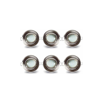 LAMPAOUS - Set di 6 faretti da incasso a LED in alluminio con 5 Watt 400 lm, in ceramica, 230 V, 30 mm, orientabili