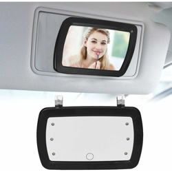 Specchio per visiera parasole per auto, specchio per trucco cosmetico, specchio cosmetico per auto con 6 luci a LED - Litzee en oferta