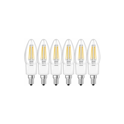 LED Retrofit Filament Classic B Dim E14 Bli, 40 W, Chiara, Confezione da 6, 6 unitÃ - Osram