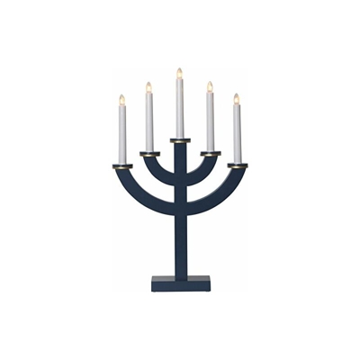 219Â â??Â 53, candelieri finestra'toarp, 5Â luce, materiale: legno, blu, 3.3Â x 5.3Â x 0.8Â cm - Star