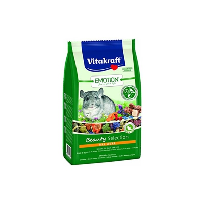 Vitakraft solo Fodera per chinc hillas, Luzerne, carote e fiori, triVita Complex, Emotion Beauty Selection All Ages, 5 x 600 gr