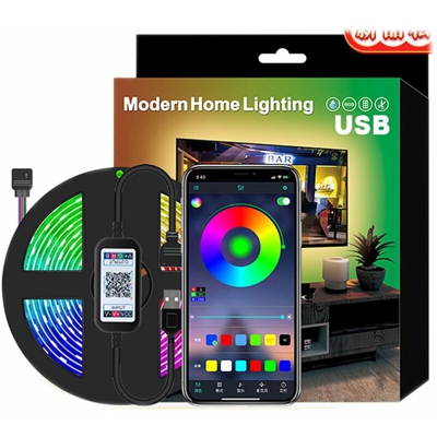 Sfondo chiaro TV Light LED WiFi Intelligent 5m RGB LED Light Band Multicolor Light Strip Controllo striscia, decorazione della cucina domestica