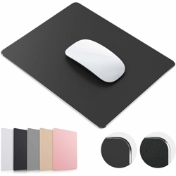Mouseleat, 200 * 250 mm di alluminio nero di alluminio nero di alta qualità, tampone mouse impermeabile e super liscio, adatto per desktop e giochi, precio