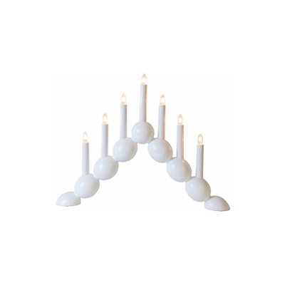 Finestra Stella Lampadario"Kulig", 7-fiamma, materiale di legno/metallo, scatola a quattro colori, 46 x 45 cm, bianco 214-28