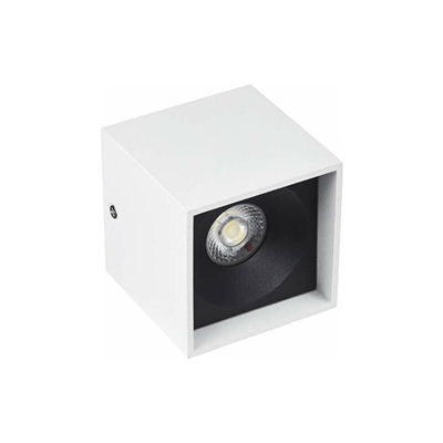 Faretto LED con sporgenza, bianco, 8Â x 8Â x 8Â cm - Interfan