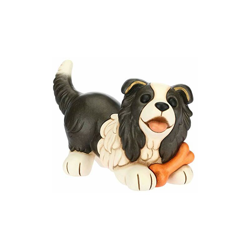 Cane Border Collie - Formato Medio - Ceramica - Linea Cani e Gatti - 22x10,26x13,49 cm h - Thun precio