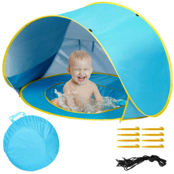 Tenda Gioco Parasole Bambini Spiaggia Mini Piscina Pieghevole Portatile Pop up características