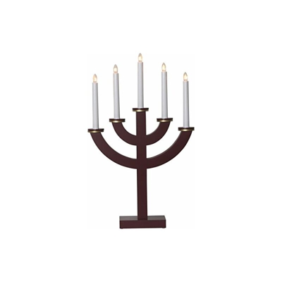 219Â â??Â 52, candelieri finestra'toarp, 5Â luce, materiale: legno, rosso, 3.3Â x 5.3Â x 0.8Â cm - Star