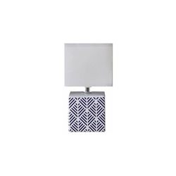 Lampada da Comodino Carolina Lampada Decorativa Ceramica 40W Blu L11xH22cm - Lussiol en oferta