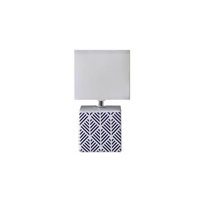 Lampada da Comodino Carolina Lampada Decorativa Ceramica 40W Blu L11xH22cm - Lussiol