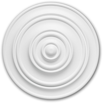 Rosone soffitto parete 156014 Profhome elemento decorativo elemento soffitto design classico senza tempo bianco Ø 34 cm