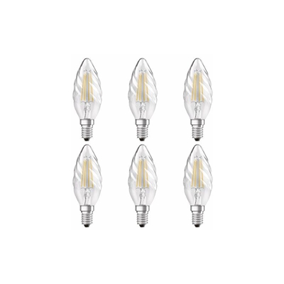 Osram LED Retrofit Filament Classic BW E14 Bli, Chiara, 40 W, 6 unitÃ