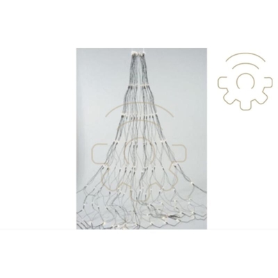 Mantello 240 luci a led per albero di Natale a led bianco ghiaccio 1,6 mt con 8 giochi per interno ed esterno serie rete verde freddo