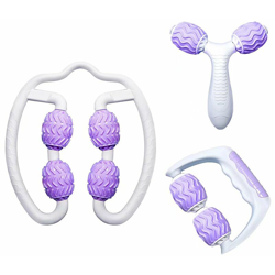 Betterlifeit - Massaggiatore manuale del collo, massaggiatore cervicale manuale (3 pezzi), accessorio spa del massager della gamba viola precio