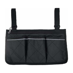 Borsa portaoggetti sicura per sedia a rotelle, Accessori per sedie a rotelle, Anziani, Portatori di handicap, Mani libere, Nero - Litzee en oferta