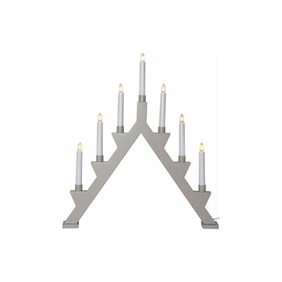 Candelabro da finestra in legno, colore: Bianco/Grigio - Star