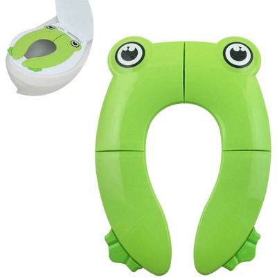 Riduttore WC Sedile per bambini da viaggio pieghevole per bambini Comfort Attrezzature PP con 4 pattini antiscivolo in silicone e 1 borsa di