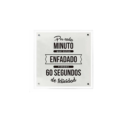 Sulion Vetro Quadrato con Serigrafia per plafoniera, Bianco