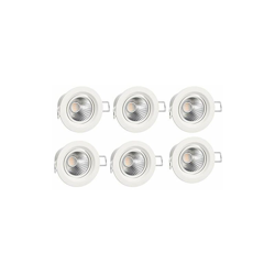 Lampadina ad incasso integrato, Rotonda, a LED, da 5W, per foro da 70mm, 2700K, Bianco Caldo, Confezione da 6 - Amazon Basics características