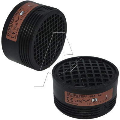 Filtro protezione A2 per semimaschera serie NEW EURMASK Milla s.r.l. - adattabile a Raccordi filettati speciali